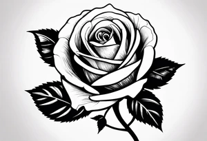 Rose with the stem spelling yolanda tattoo tattoo idea