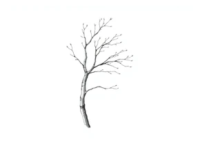 half birch tree tattoo idea