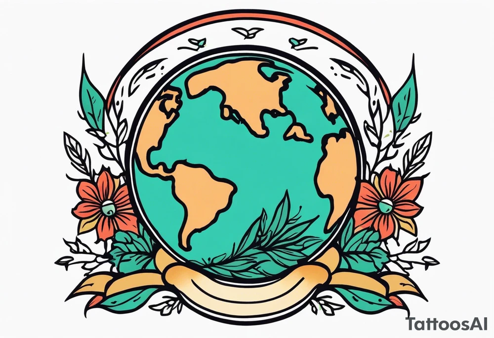 earth



old school vintage simple traditional design 



bold color simple tattoo idea