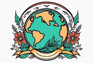 earth



old school vintage simple traditional design 



bold color simple tattoo idea
