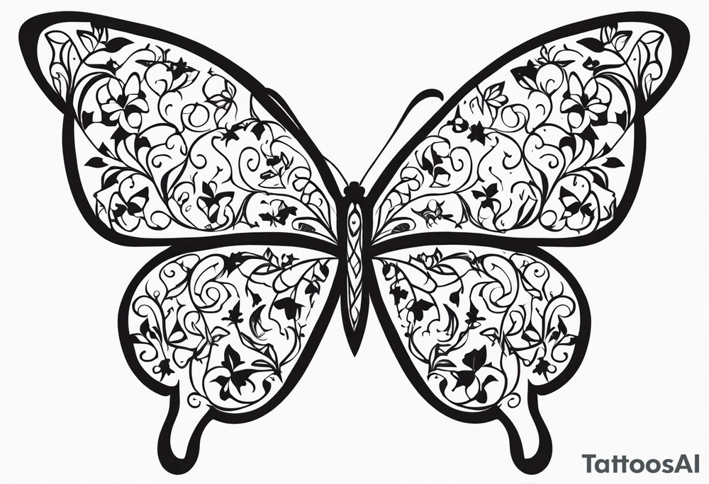 Butterfly, Ivy tattoo idea