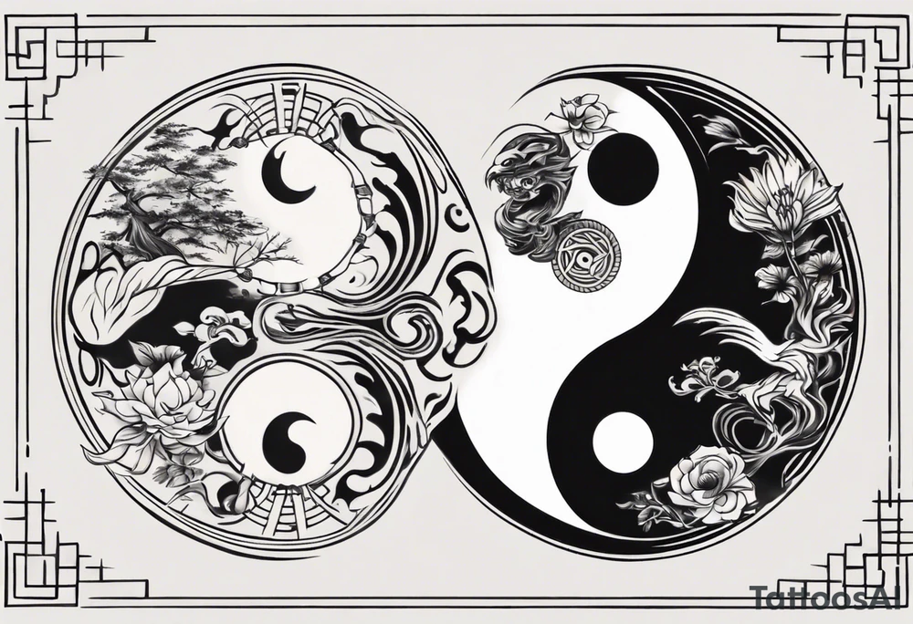 yin yang taoism tattoo idea