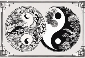 yin yang taoism tattoo idea