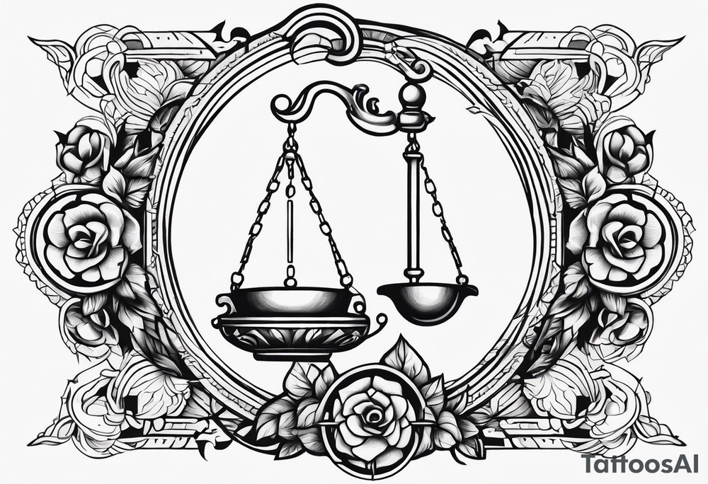 symbol of balance and temperance tattoo idea