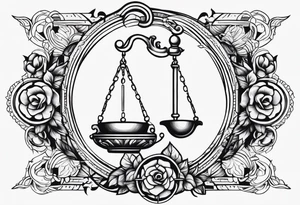 symbol of balance and temperance tattoo idea