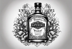 Imported supreme blend whiskey tattoo idea