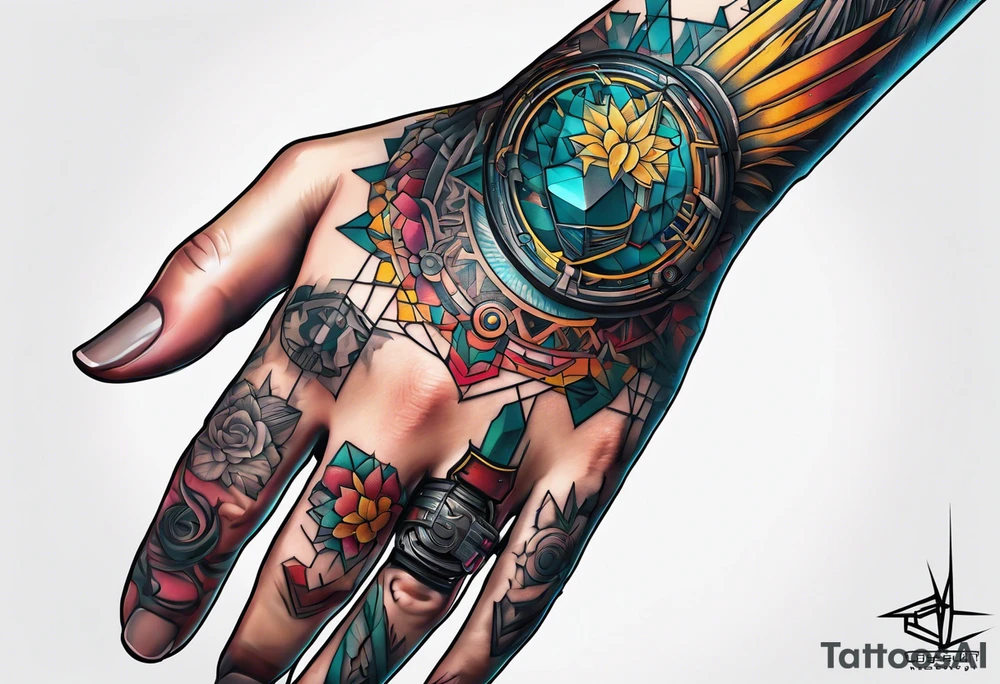 cyberpunk 2077, hand tattoo, tattoo idea