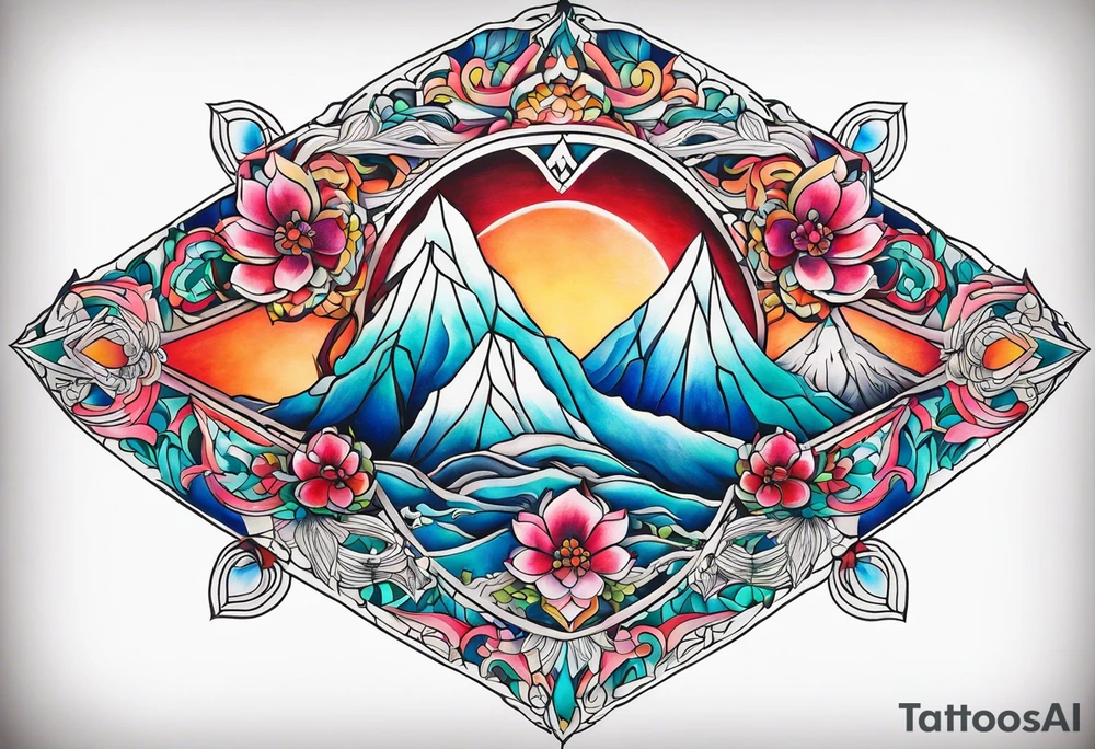 Crystal texture tattoo idea