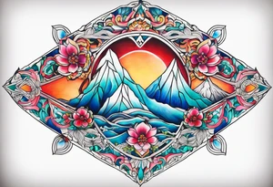 Crystal texture tattoo idea