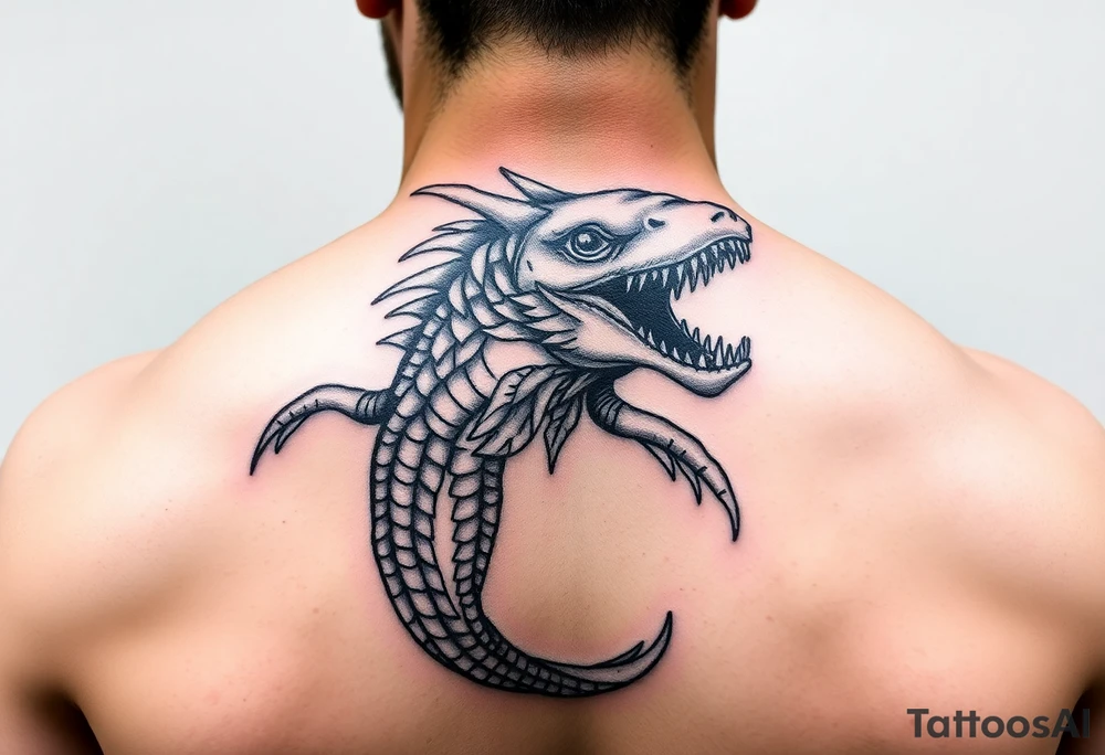 underwater poseidon tattoo idea