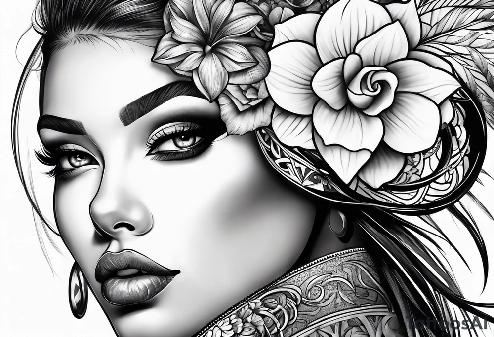 Powerful woman tattoo idea