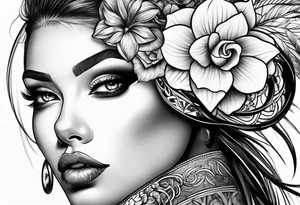 Powerful woman tattoo idea