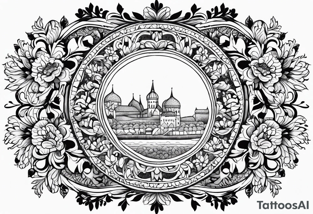 create a tattoo using hungarian embroidery pattern tattoo idea