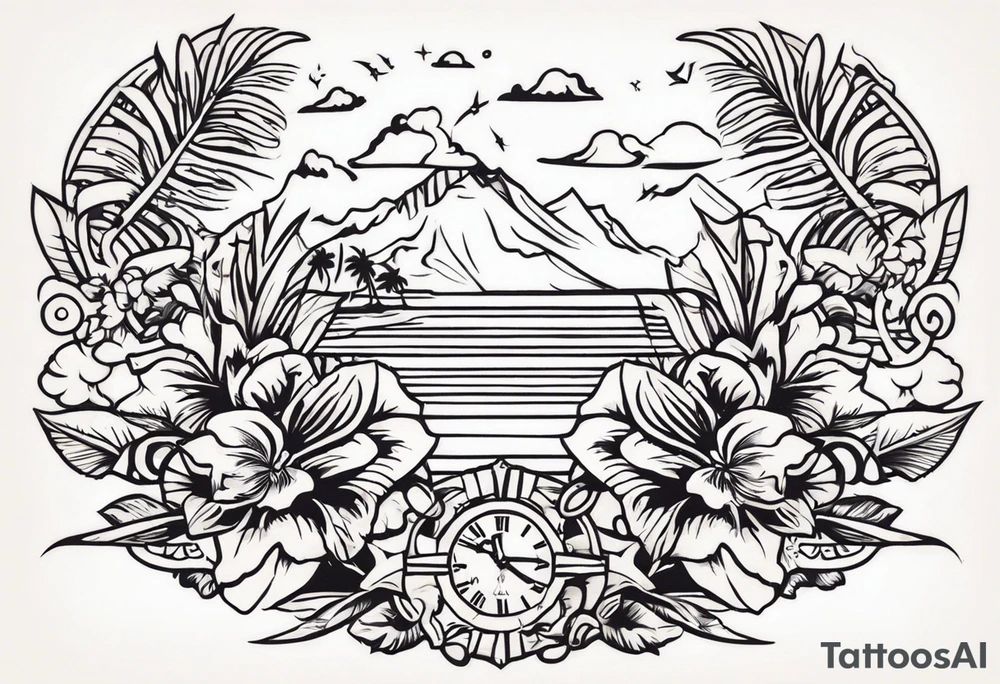 Hawaiian time life tattoo idea