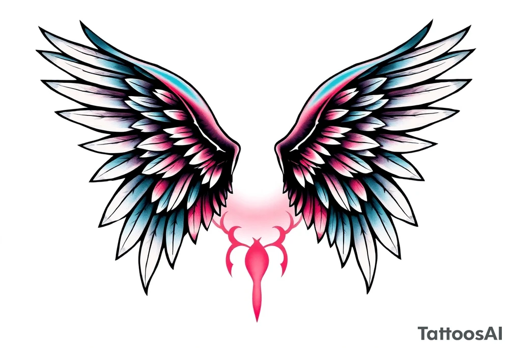 Angel wings tattoo idea