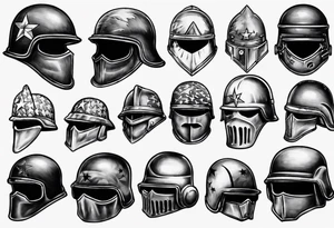ww2 helmet tattoo idea