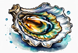 One small  Pretty oyster tattoo idea