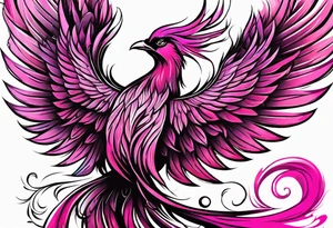 Phoenix pink tattoo idea