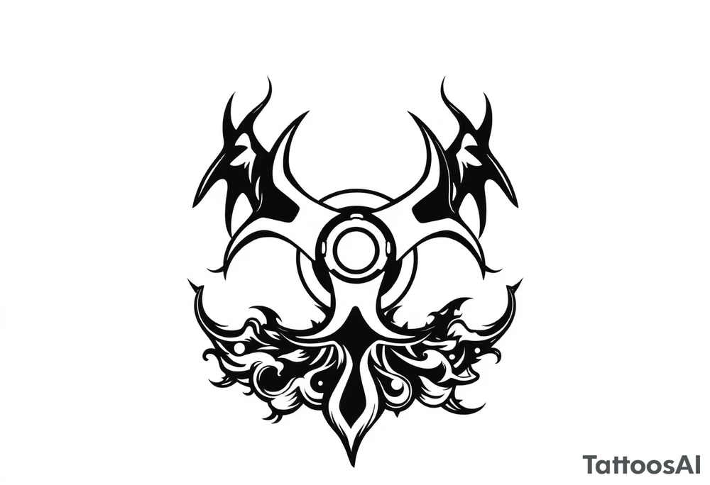 Contagion sign imwith toxic spill behind tattoo idea
