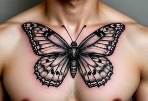 I butterfly with a bow tie tattoo idea