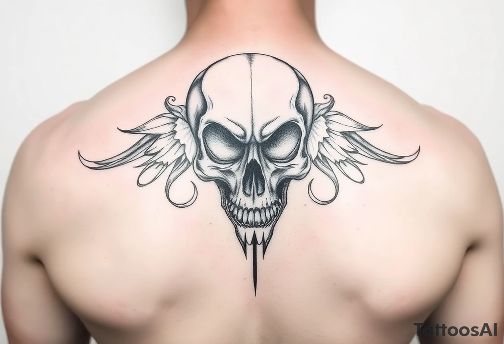 Hourglass skull tattoo idea