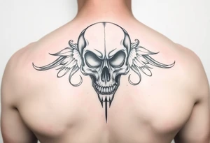 Hourglass skull tattoo idea