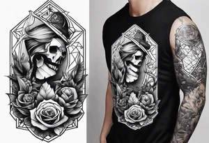 Life to death sleeve tattoo idea