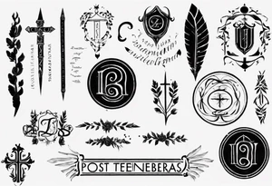 post tenebras lux roman script tattoo idea