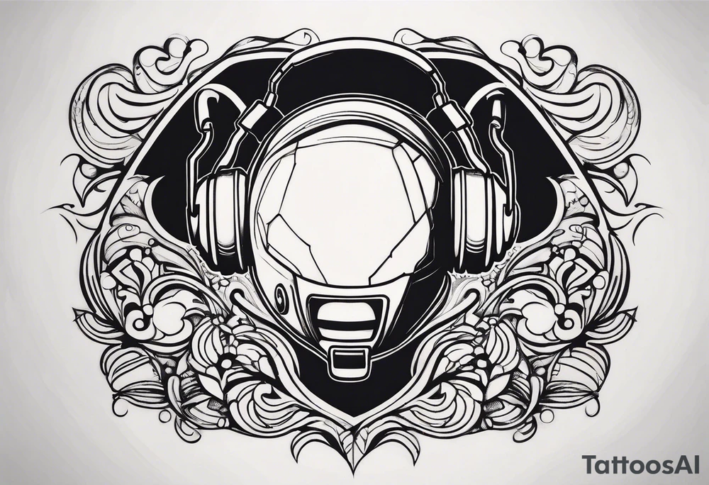 Music, god, art, family, American football tattoo idea