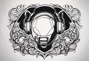 Music, god, art, family, American football tattoo idea