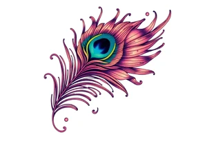 Peacock feather tattoo idea