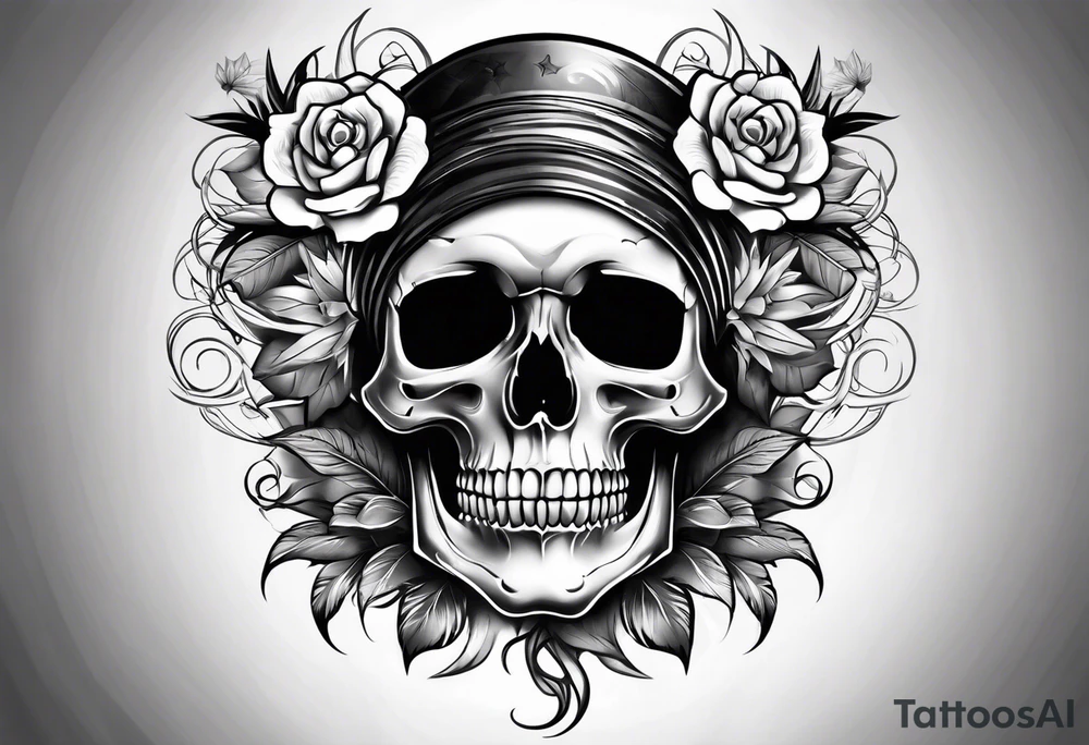 Woman skull tattoo idea