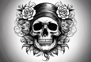 Woman skull tattoo idea