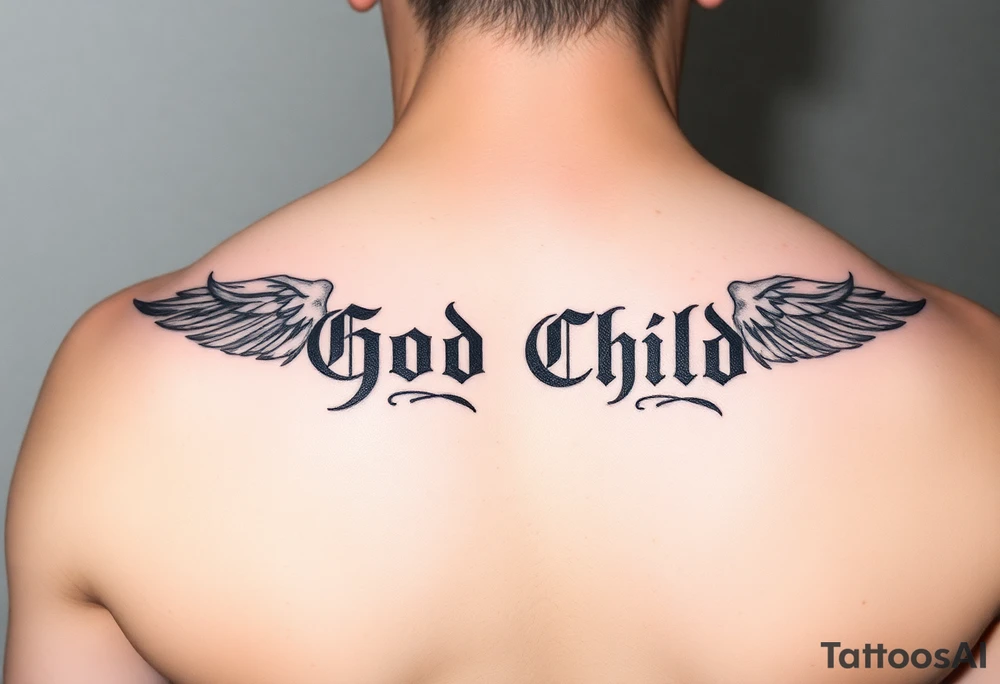 “God’s Child” on forearm. tattoo idea