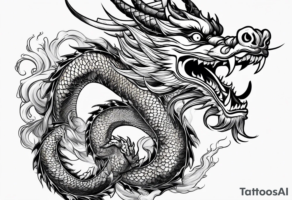 Chinese dragon tattoo idea