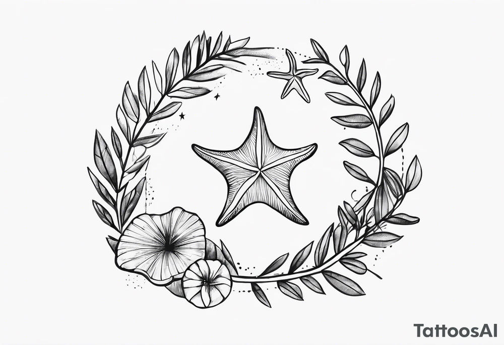 Starfish circle shell
olive branch tattoo idea