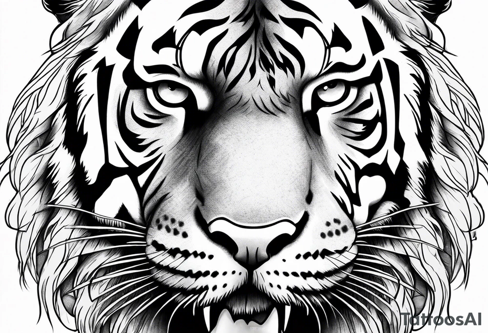 Tiger Head tattoo idea