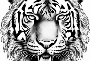 Tiger Head tattoo idea