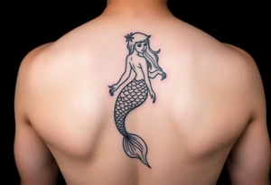Realistic tattoo on forearm of a mermaid tattoo idea