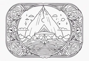 small minimalistic soft spiritual tattoo idea