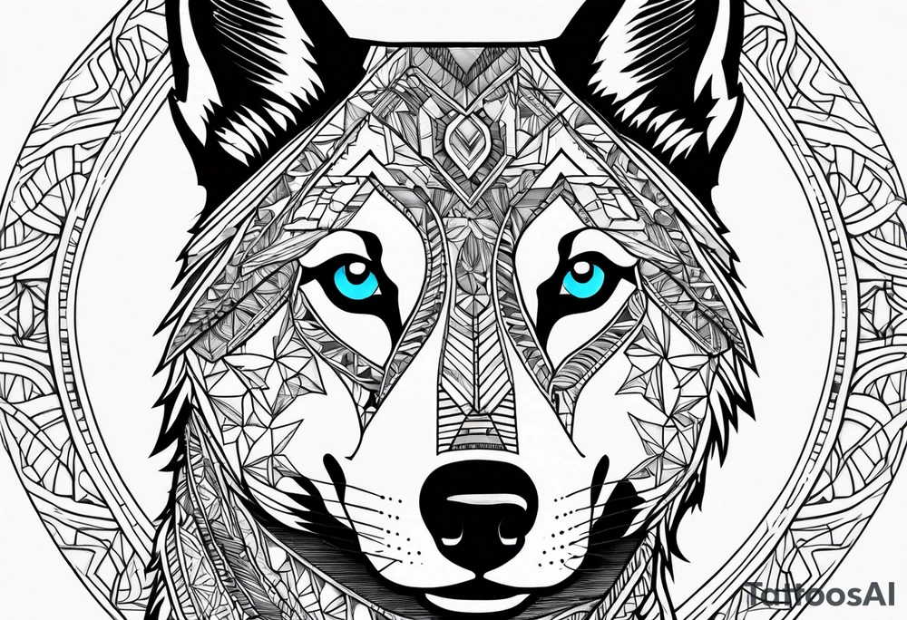 Siberian Husky tattoo idea