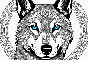 Siberian Husky tattoo idea