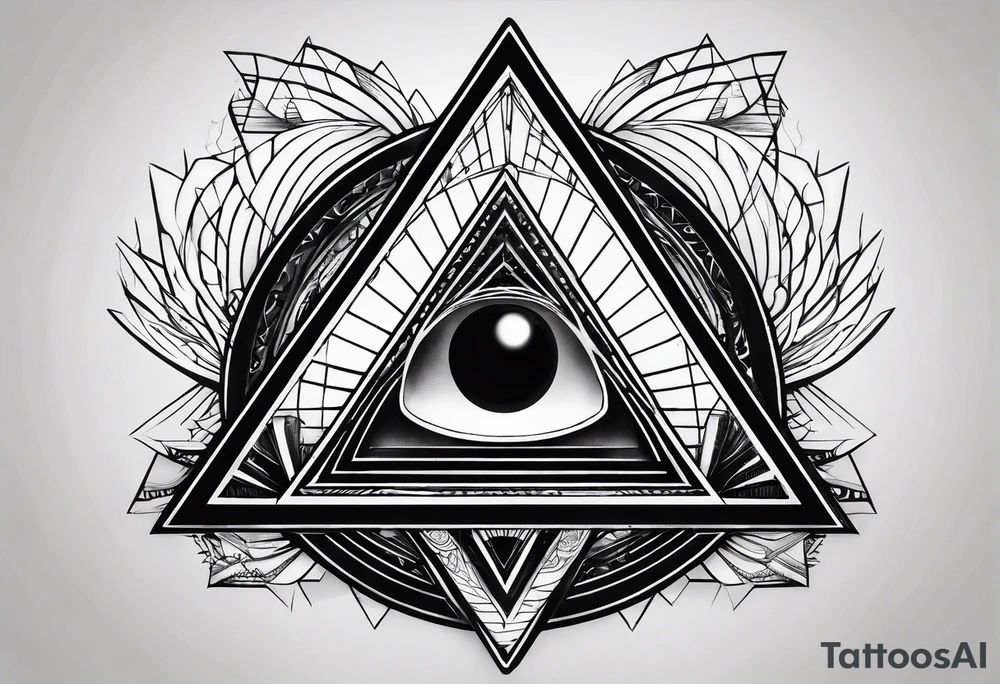 triangle black hole tattoo idea