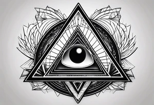 triangle black hole tattoo idea