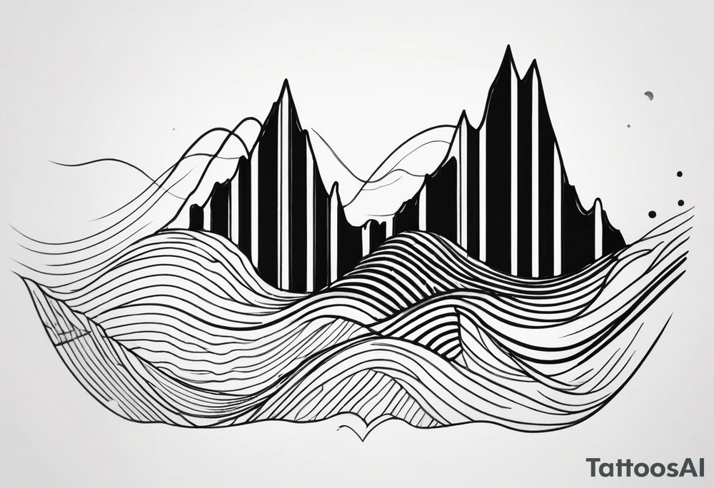 sound wave spectrum tattoo idea