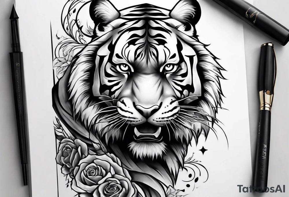 tiger mountain tattoo idea