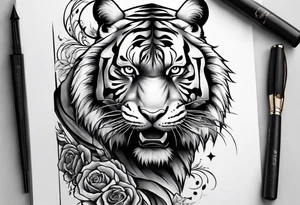 tiger mountain tattoo idea
