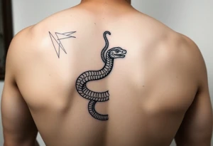 Vertical snake tattoo on arm tattoo idea