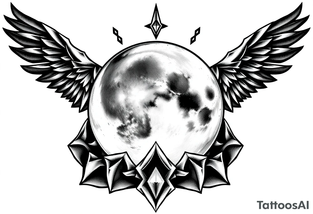 sacred moon tattoo idea