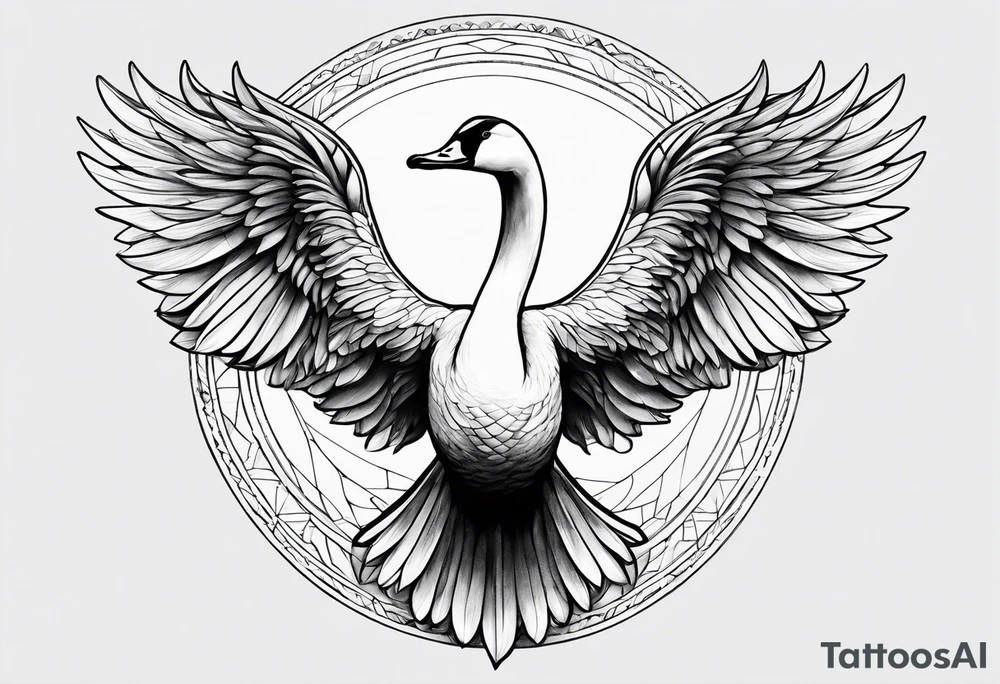 Dol Amroth Swan proportionate to golden ratio tattoo idea